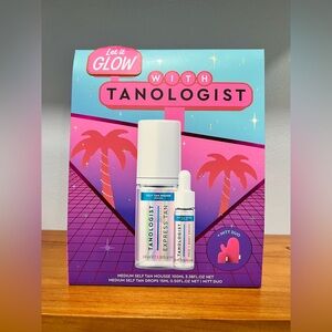 TANOLOGIST NIB Gift Set Medium Self Tan Mouse & Drops + Mitt Duo BRAND NEW